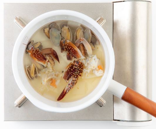 꽃게바지락찌개 만들기 5단계
