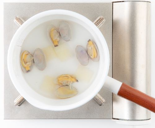 바지락가자미완탕국 만들기 4단계