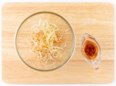 과일삼겹살조림&파채무침 만들기 5단계