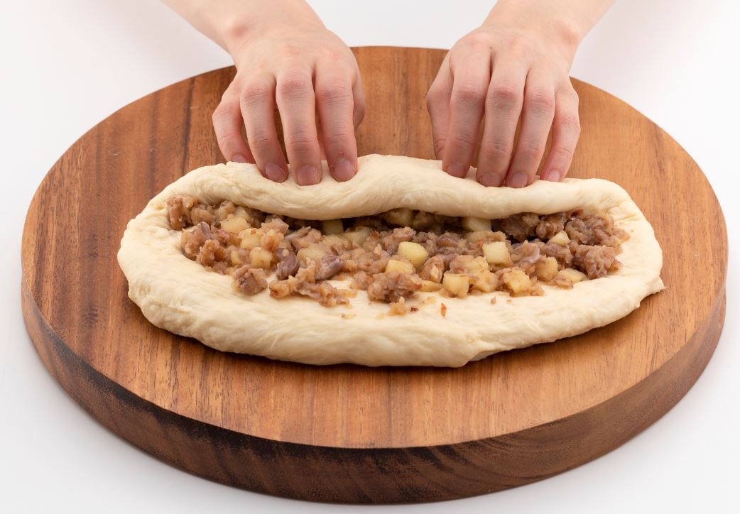 사과 견과류 식빵 만들기 4단계