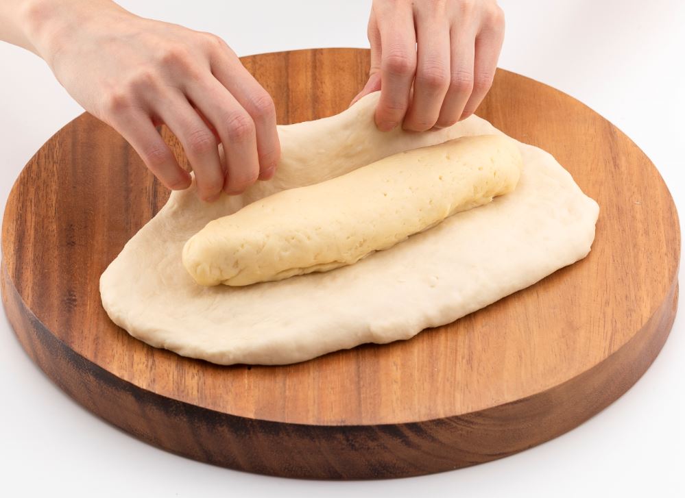 바질향이 향긋한 고구마 찰 바케트 만들기 4단계