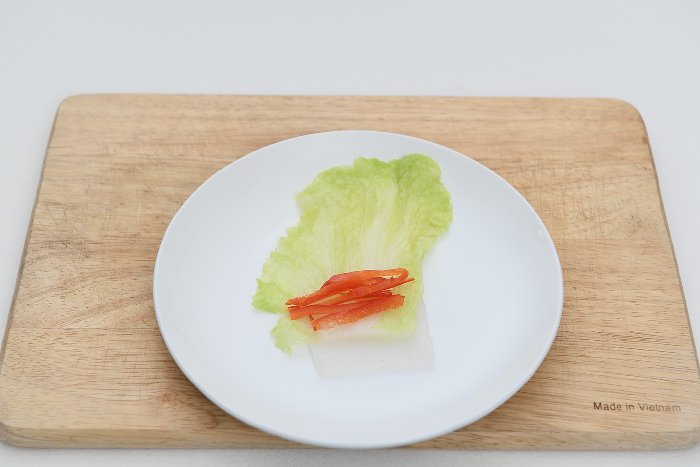 곤약 백김치 말이 만들기 4단계