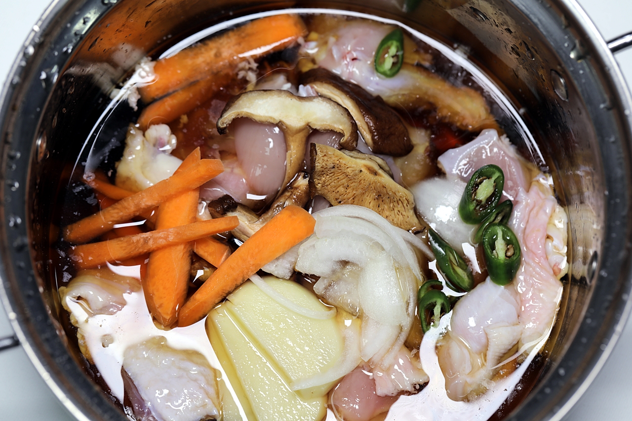 수삼매운닭찜 만들기 4단계