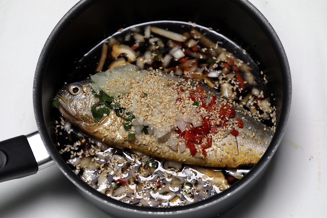 간편조기찜 만들기 6단계