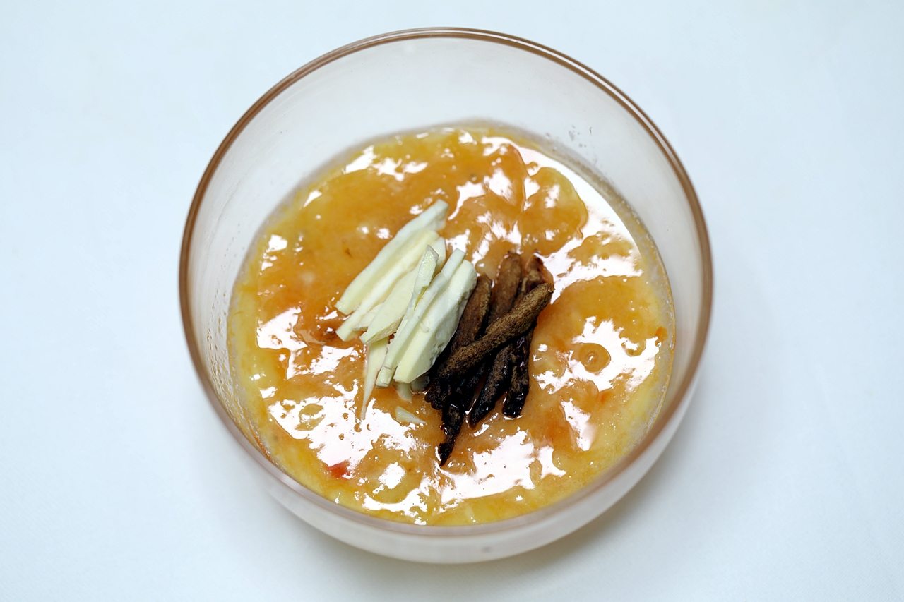 홍시 생밤 무침 만들기 6단계